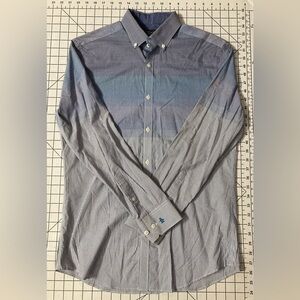Original Penguin Men’s Size 15-32/33 Ombré Blue Heritage Slim Fit Button Down
